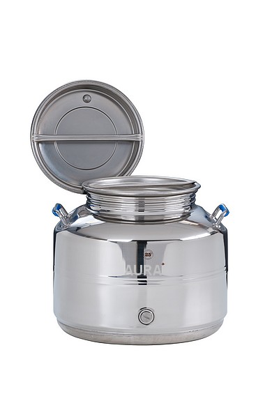 FUT INOX 25 litres Premium "PICKLING" (bouchon de vidange non inclus sur les modèles premium)