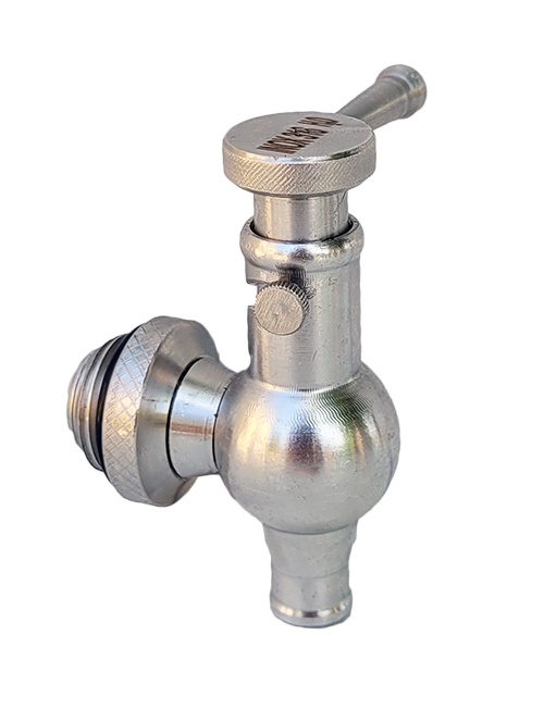 Option : Robinet INOX 316L Démontable (nettoyage optimal pour liquides alimentaires) 1/2" pour futs de 10 à 50 litres