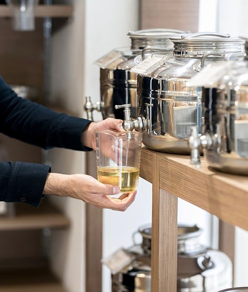 Fut idéal pour la vente en vrac de liquides alimentaires (huiles, sirops, boissons...)