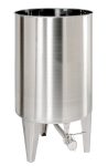 Cuve INOX 304 ou INOX 316 ICILC avec ouverture totale, sur pieds