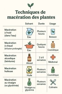 Techniques de macération des plantes végétales