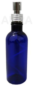 FLACONS PET colorés BLEU avec spray alu